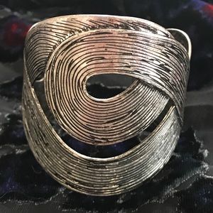 Adjustable Textured Cuff Bracelet